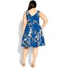 Women's Plus Size Hydrangea Print Dress - blue bloom | CITY CHIC - image 2 of 4