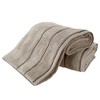 Hastings Home 2-pc Luxury Cotton Bath Towel Set, Quick Dry, Zero-Twist Cotton - Taupe/Black - image 2 of 4