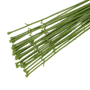 Unique Bargains Flexible Sturdy Green Floral Stem Wire 12.6 Inch Green - 1 of 4