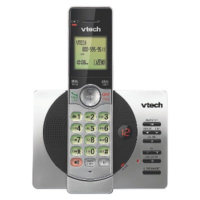 VTech CS6929 DECT 6.0 Expandable Cordless Phone System with Answering Machine, 1 Handset - Silver