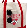 Valdosta State University Primary Logo Canvas Tote Bag With External Pocket, Reusable Shoulder Bag for Shopping, School, Beach - 2 of 4