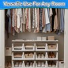 5 Star Super Deals Stackable Closet Storage Shelf – White Plastic Ventilated Organizer, 12.5x16x7 Inches for Shoe and Accessory Storage - 4 of 4