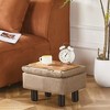 ChicFurnit Ottomans and Benches Storage Ottoman Rectangle Footstool Foot Rest Footstool with Wood Legs for Living Room, Brown, 15.9"*12"*9.8" - 4 of 4