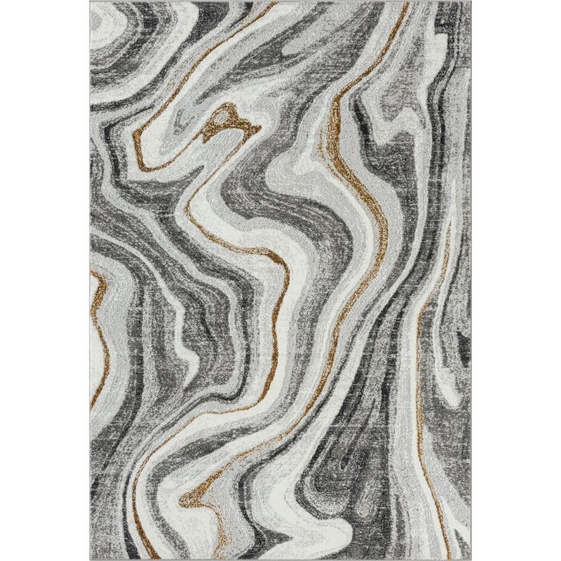 Luxe Weavers Marble Patterned Abstract Swirl Area Rug, 3 of 12