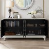 TIRAMISUBEST Champagne & Silver 4-Door Storage Cabinet,Thickened Sideboard - 2 of 4