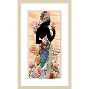 Amanti Art Cosmopolitan Woman II by Alonzo Saunders Wood Framed Wall Art Print - 1 of 4