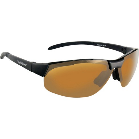 Flying Fisherman Maverick Polarized Sunglasses - Black/Amber