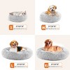 LAOTIES Anti Slip Round Calming Cat And Dog Bed,Fluffy Plush Faux Fur Pet Bed for Small to Large Pets - 4 of 4