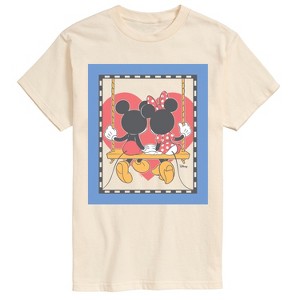 Men's - Disney - Mickey And Minnie Heart Swing Short Sleeve Graphic T-Shirt - 1 of 3