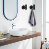 Itopfox Matte Black Bathroom Hardware Set 1 Toilet Paper Holder 1 Towel Ring 2 Hooks Stainless Steel Rust Resistant Easy Install - 3 of 4