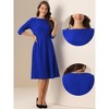 INSPIRE CHIC Women's 3/4 Sleeve Elegant Boat Neck Wear to Work Dress - 2 of 4