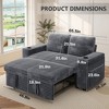 Vipbear 3 in 1 Sofa Bed,65.5 Inch Convertible Pull Out Couch,Loveseat Sleeper Sofa with Cup Holders/USB,Comfy Sofa Couches for Living Room,Bedroom - 2 of 4