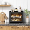 Black Wood Farmhouse Bread Box for Kitchen Countertop, Large Capacity - 4 of 4