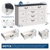 Farmhouse 9-Drawer Dresser with Charging Station, 54" Wide Wood Chest of Drawers with Metal Handles, Vintage TV Stand for Bedroom & Living Room - 3 of 4