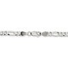 Black Bow Jewelry 4.5mm Sterling Silver Flat Figaro Chain Necklace - 4 of 4