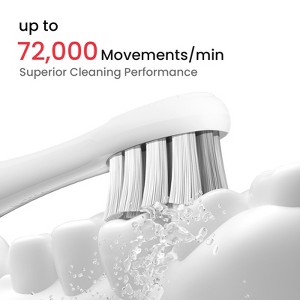 Oclean X Lite sonic electric toothbrush, LCD display screen gets instant feedback, up to 80,000 movements/min maglev motor, gum-friendly bristles, 5 - 1 of 4