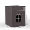 Wooden Pet House Cat Litter Box Enclosure with Drawer, Side Table, Indoor Pet Crate, Cat Home Nightstand - image 3 of 3