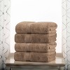 Luxury Cotton Heavyweight Ultra-Plush Bath Towel Set of 4 by Blue Nile Mills - 2 of 4