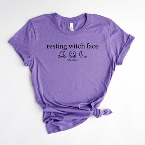 S.W.Smiley Resting Witch Face Typewriter - Women's Short Sleeve Graphic T-Shirt - 1 of 4