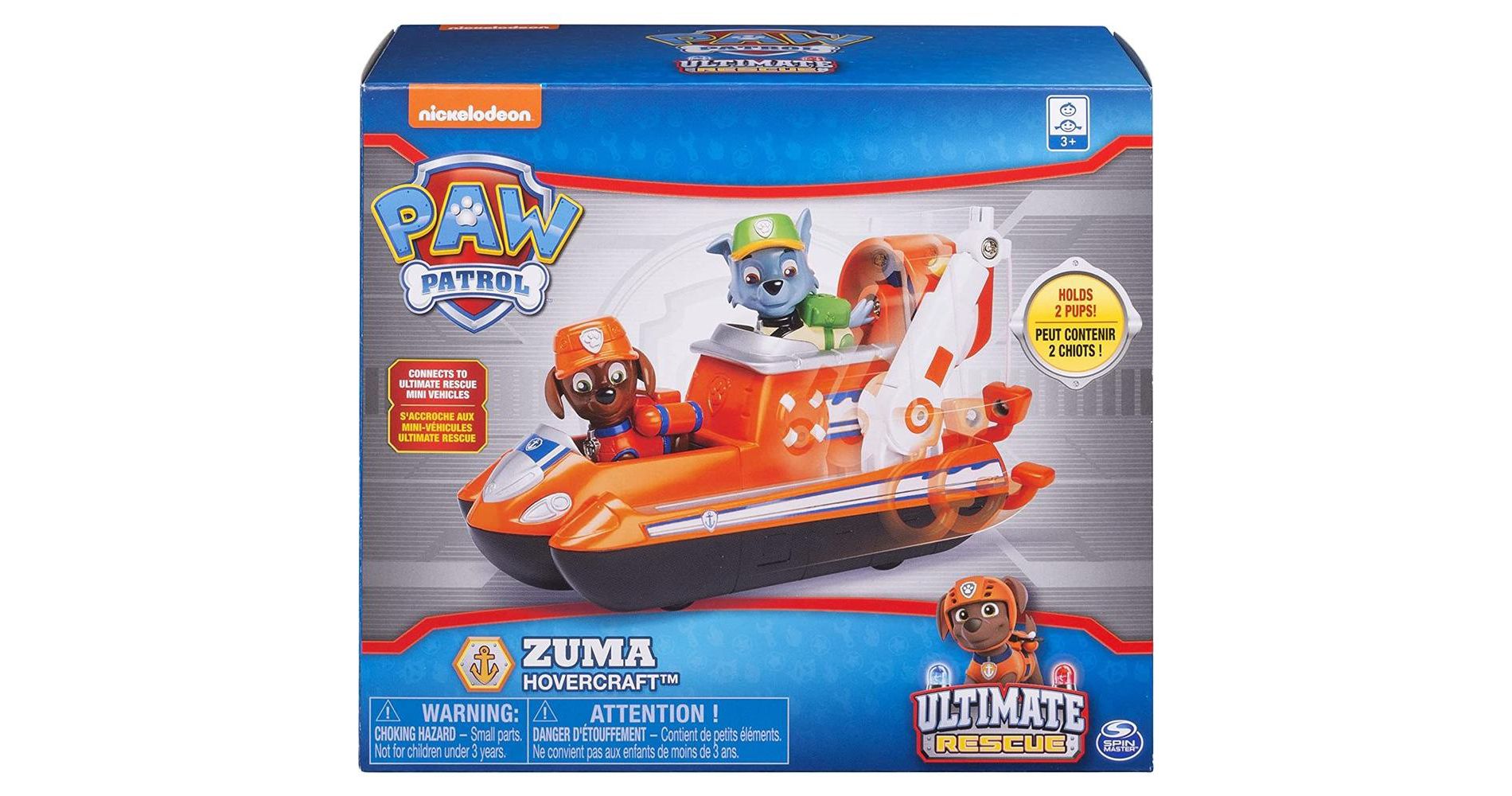 Paw Patrol Ultimate Rescue - Zuma’s Ultimate Rescue Hovercraft with Moving Propellers and Rescue Hook, for Ages 3 and Up