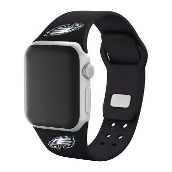 NFL Philadelphia Eagles Apple Watch Compatible Silicone Band - Black