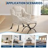 Comfy Modern Lazy Accent Chair with Side Pocket - Lounge Armchair for Living Room, Leisure Reading Sofa Chair for Bedroom, Dorm & Office - 2 of 4