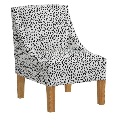 Black and white discount polka dot chair