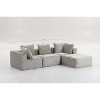 Grungis Comfy Corduroy Sofa Couch with 4 Seaters,Magic Cube Sofa with Modular Configuration,U Shape Sectional Sofa for Living Room Furniture - 4 of 4