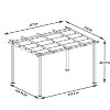 Patti 13x10ft Outdoor Gazebo, Patio Pergola with Canopy Sunshelter for Garden, Backyard, Outdoor Furniture- Maison Boucle - 3 of 4