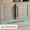 Farmhouse Microwave Stand Bakers Rack with Power Outlet, 63" Freestanding Bakers Rack with Thickened Counter and Storage Cabinet for Kitchen,Dining - 4 of 4