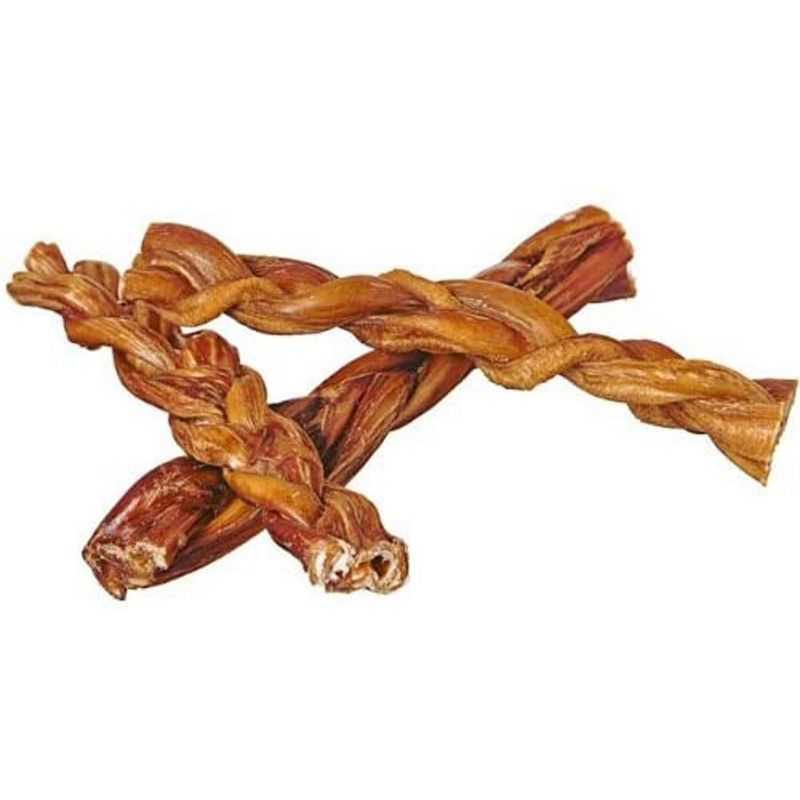 Pawstruck 7" Braided Bully Sticks for Dogs - Natural Bulk Dog Dental Treats & Healthy Chews, Chemical Free, 7 inch Best Low Odor Pizzle Stix, 1 of 6