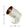Pro Track Staccato Set of 4 Small Uplighting Indoor Accent Spot-Lights Adjustable Plug-In Floor Plant Home Decorative Art Gloss White Finish 8" High - 4 of 4