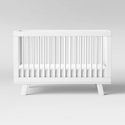 babyletto hudson crib grey and white
