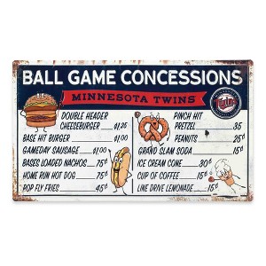 MLB Minnesota Twins Baseball Concession Metal Sign Panel - 1 of 4