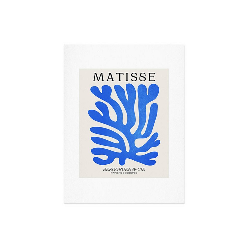 Photos - Other Decoration Deny Designs 18"x24" Ayeyokp Marseille Blue Matisse Color Unframed Art Print: Modern Wall Canvas, Digital Abstract Art
