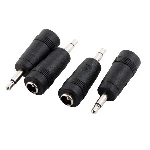 Unique Bargains Plastic Metal Mono Jack DC Power Adapter Connector Black 4 Pcs - 1 of 4
