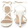 Perphy Women's Strappy Lace-up Slingback Open Toe Stiletto Heels Sandals - 2 of 3