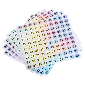 Unique Bargains Office Home Warehouse Self-Adhesive Reflective Sticker 10 Sheets - 1 of 4
