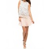 Women's Frayed Edge Grid Top - DO+BE - 4 of 4
