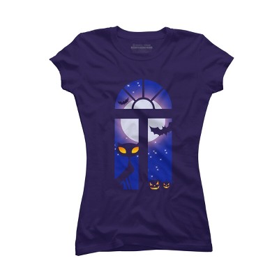 Junior's Design By Humans Halloween Mood By CuckooParrot T-Shirt