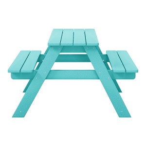 WestinTrends Malibu Outdoor Patio Kids HDPE Plastic Picnic Bench Table - 1 of 4