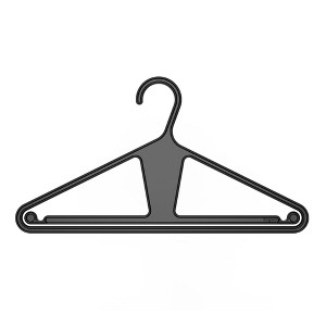 Kangaroo Hangers 30pk Original Clothes Hangers Charcoal - 1 of 4