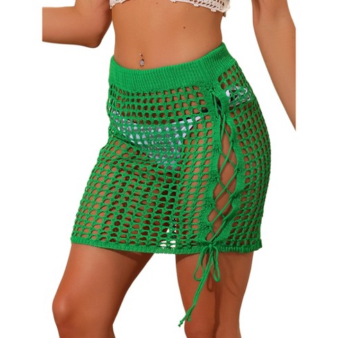 Allegra K Women's Cover Up High Waist Crochet Knit Skirts - image 1 of 4