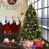 Tangkula 7'PVC Artificial Christmas Tree Pre-Lit 400 LED Lights w/ Metal Stand New - 3 of 4