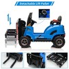 Remote-Control 12V Forklift Ride-On Truck w/ Lifting Fork & Pallet - Electric Construction Car for Toddlers/Kids - 3 of 4