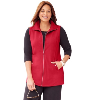 Catherines Women's Plus Size Suprema Studio Zip Front Vest