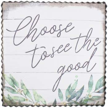 Northlight Metal Framed "Choose to See the Good" Decorative Canvas Wall Art 12"