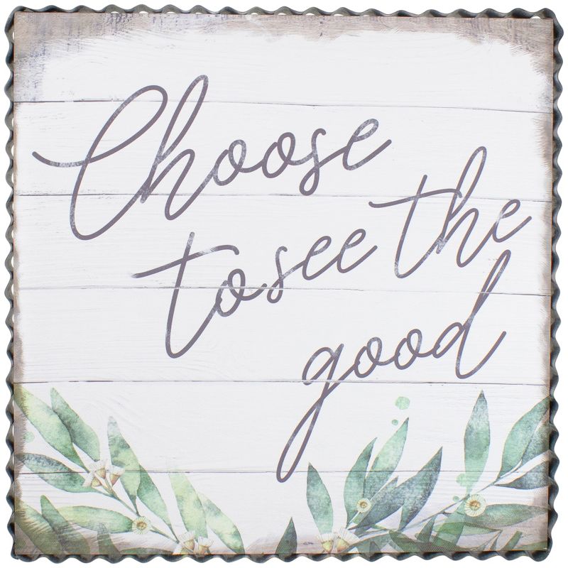 Northlight Metal Framed "Choose to See the Good" Decorative Canvas Wall Art 12", 1 of 5