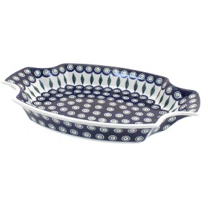 Blue Rose Polish Pottery 1208 Zaklady Large Serving Tray - 1 of 1