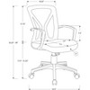 NicBex Mesh Mid-Back Adjustable Height Ergonomic Home Office Chair with Black Metal Base and Wheels for Work Study - 3 of 4
